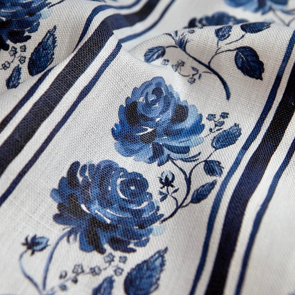 Bluesette Floral Stripe Blue/ White ~ Fabric By The Yard / Half Yard/ –  JimShore&More