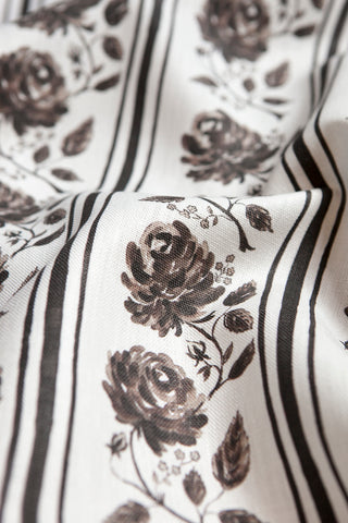 Beatrice Floral Stripe in Magnolia Brown